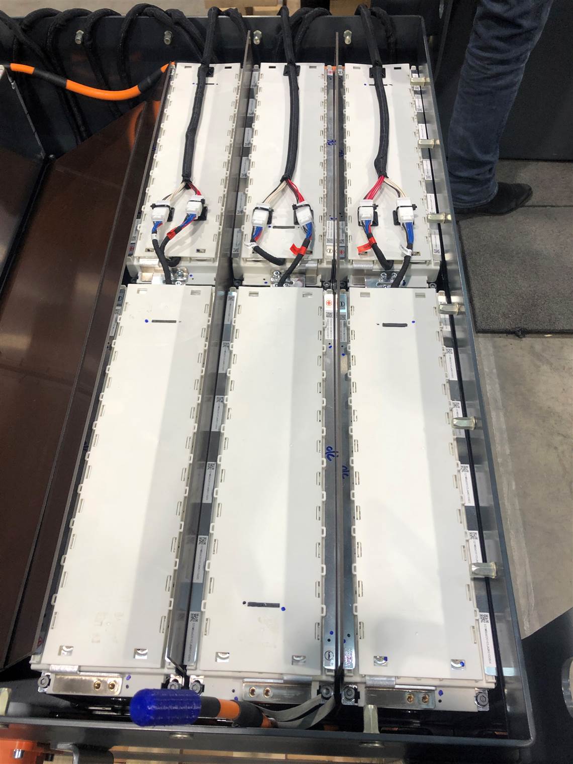 Battery pack for the first PV E Crane battery-electric crawler crane